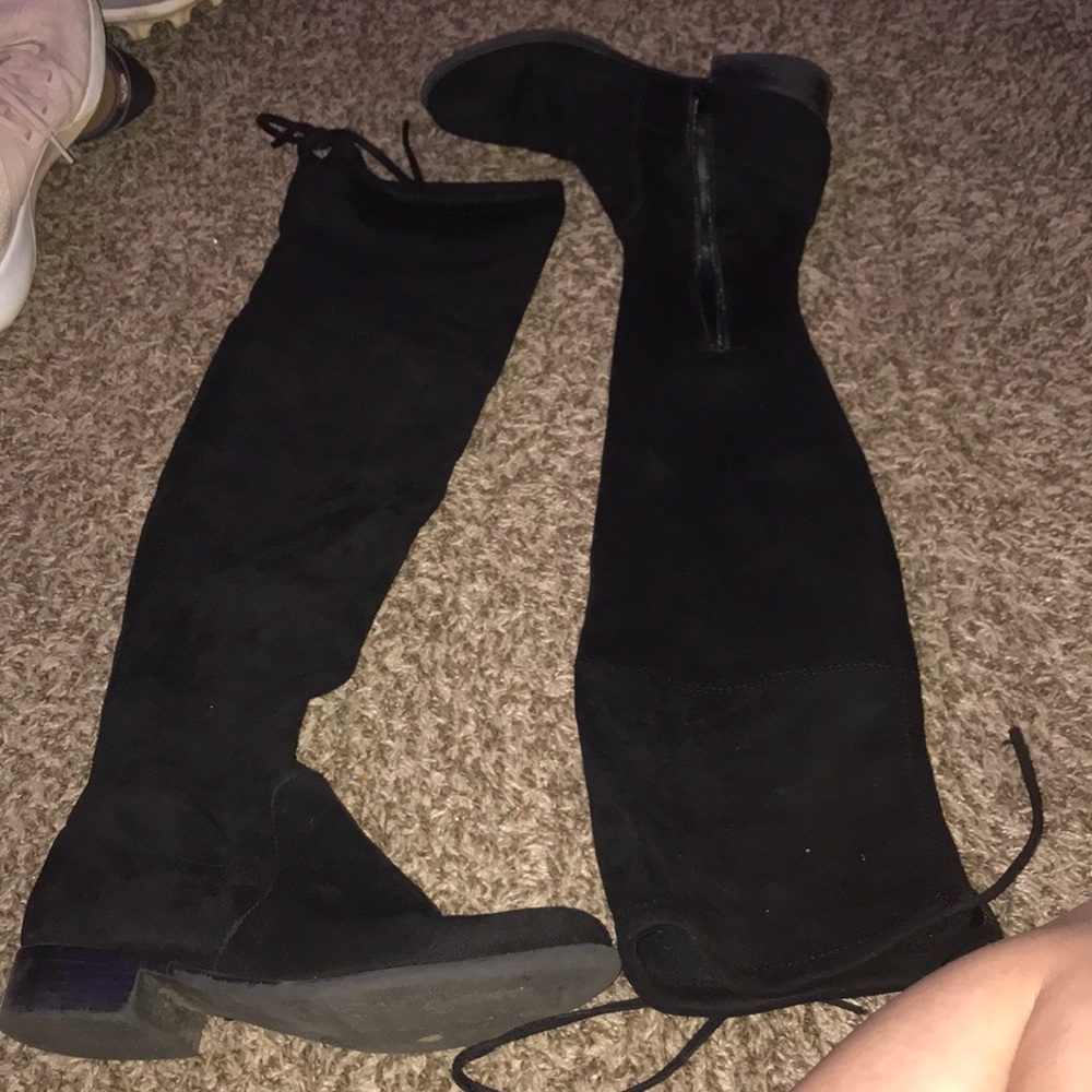 Knee high black boots